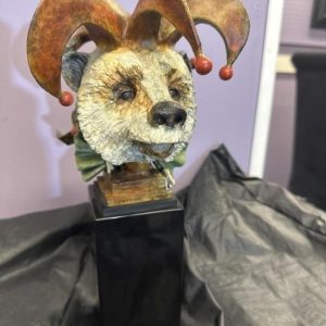 TED GALL Metamorphic Mechanical JESTER Bronze Sculpture | Cold Painted Signed | Opens to Hidden Figures