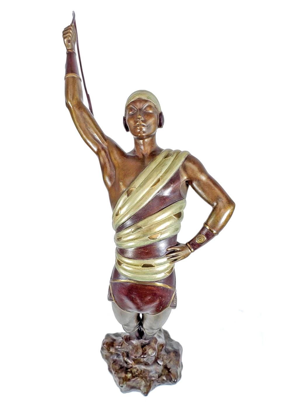 Erte 'Le Danseur' Bronze Art Deco Sculpture H.C. w/ COA signed by Artist