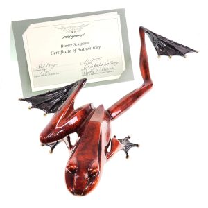 Tim Cotterill “Red Enzoo” – Limited Edition Bronze Frog Sculpture No. 11/25