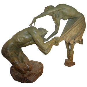 Richard MacDonald (b.1946) Romeo & Juliet, Patinated Bronze Sculpture: Rare Limited Edition (2/90) with Provenance
