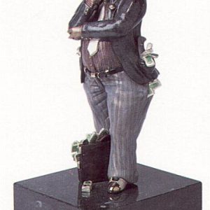 Hiro Yamagata “Wheeler Dealer,” 1989 – Limited Edition Bronze Sculpture No. 77/375 (17.6” H)