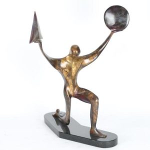 BOB WILFONG Bronze "In The Balance" - Rare #5/25 - Large 23" Abstract Figure