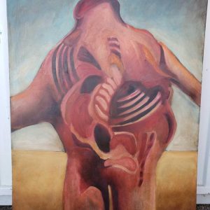 Ron Pippin: "The Anatomical Study" – Monumental Mixed-Media Painting (69" x 51")