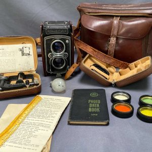 Museum-Grade 1937 Rolleiflex Automat Kit: Pre-War Precision (Nr 740676) with Rare Rolleimeter & Original Leather Case