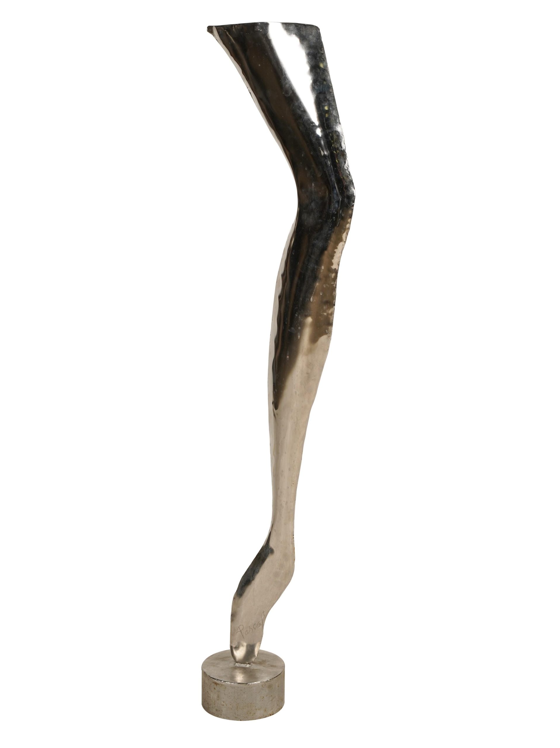 Suzanne Pascal: Monumental Aluminum "Leg" Sculpture (49") – 20th Century Realism