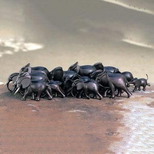 A Monumental Vision of Unity — The "Large Elephant Herd" in Bronze and Silver Nitrate by Loet Vanderveen