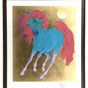 "Monarque" – A Monumental Gold Leaf Serigraph by Guillaume Azoulay (2005)