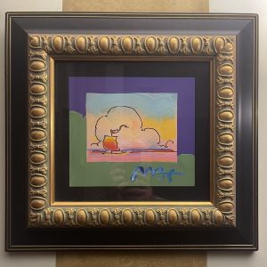 Peter Max: "Sailing" (2009) – Unique Mixed Media with Rare Rainbow Signature