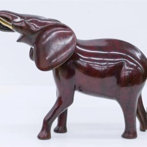 Loet Vanderveen: "Elephant, Drinking LG (421)" – Rare Single-Digit Edition Bronze (#5/1000)