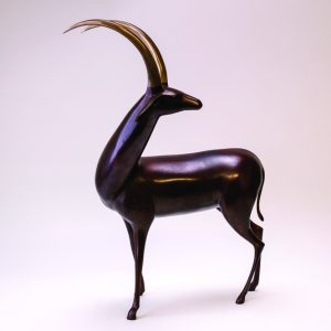 Loet Vanderveen: "Antelope" (1988) – Monumental 26-Inch Bronze (#36/500)