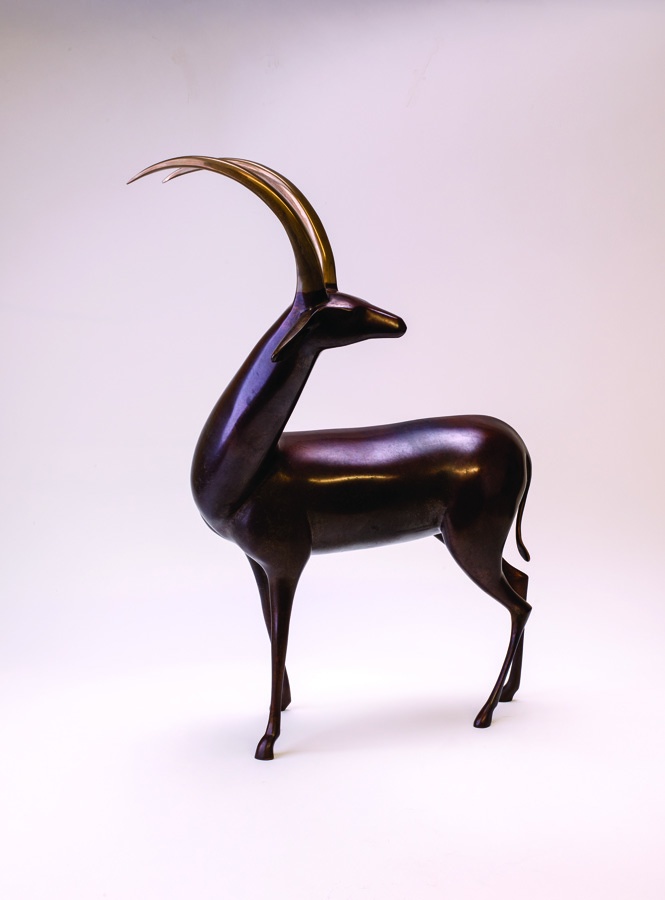 Loet Vanderveen: "Antelope" (1988) – Monumental 26-Inch Bronze (#36/500)