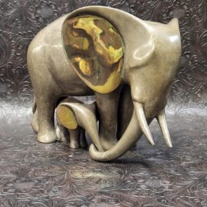 Loet Vanderveen: "Elephant & Baby" – A Masterwork of Modernist Bronze