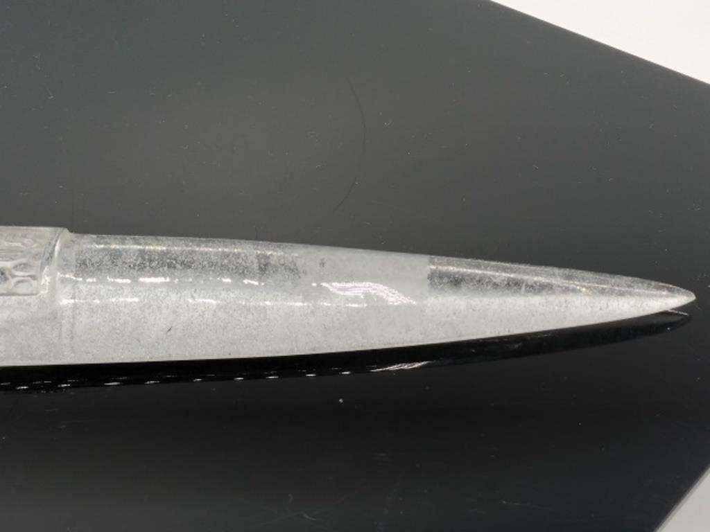 Signed Daum France Crystal "Chevaux De Marly" Dagger (Circa 1970) - Image 5