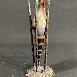 Steve Tobin: "Cocoon" (c. 1990) – Studio Glass Sculpture on Custom Armature